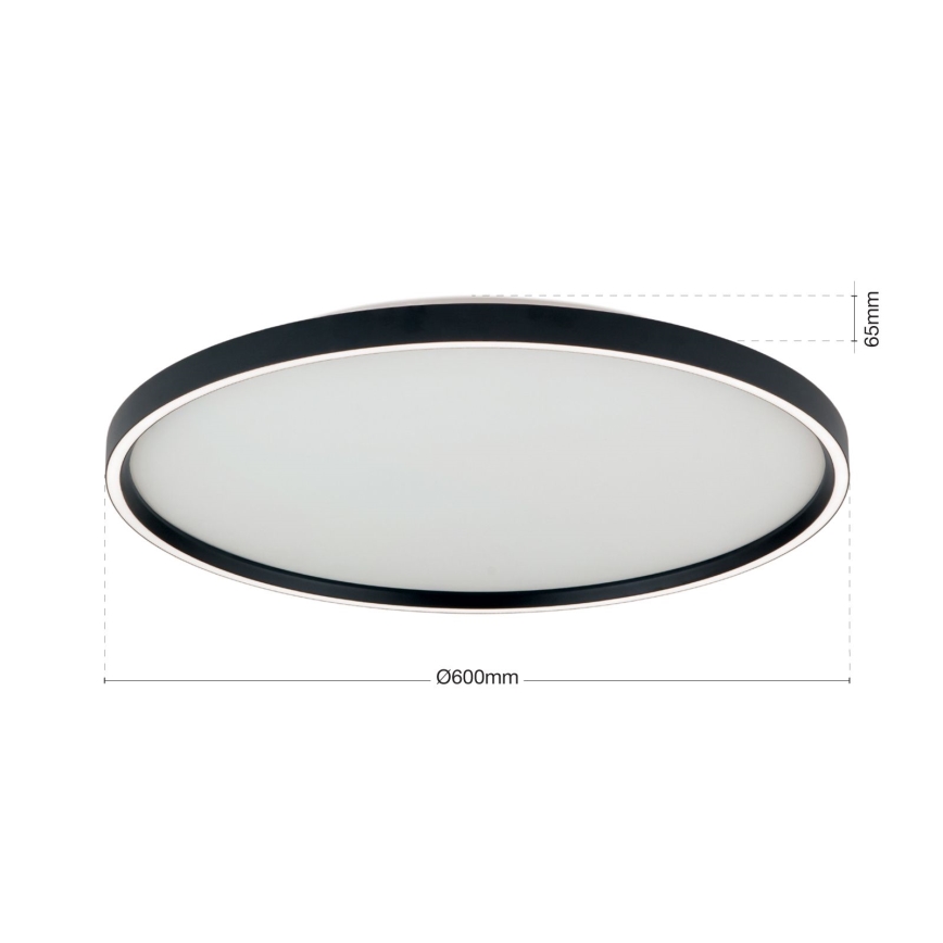 Світильник стельовий світлодіодний димований MASCA LED/47W/230V 2700/3350/4000K діам. 60 см чорний