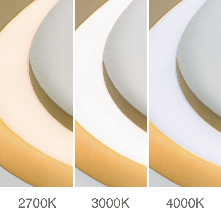 Світлодіодний регульований стельовий світильник MANTA LED/38W/230V 2700/3000/4000K діаметром 45 см золотистий