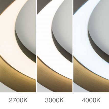 Світлодіодний регульований стельовий світильник MANTA LED/38W/230V 2700/3000/4000K діаметром 45 см коричневий