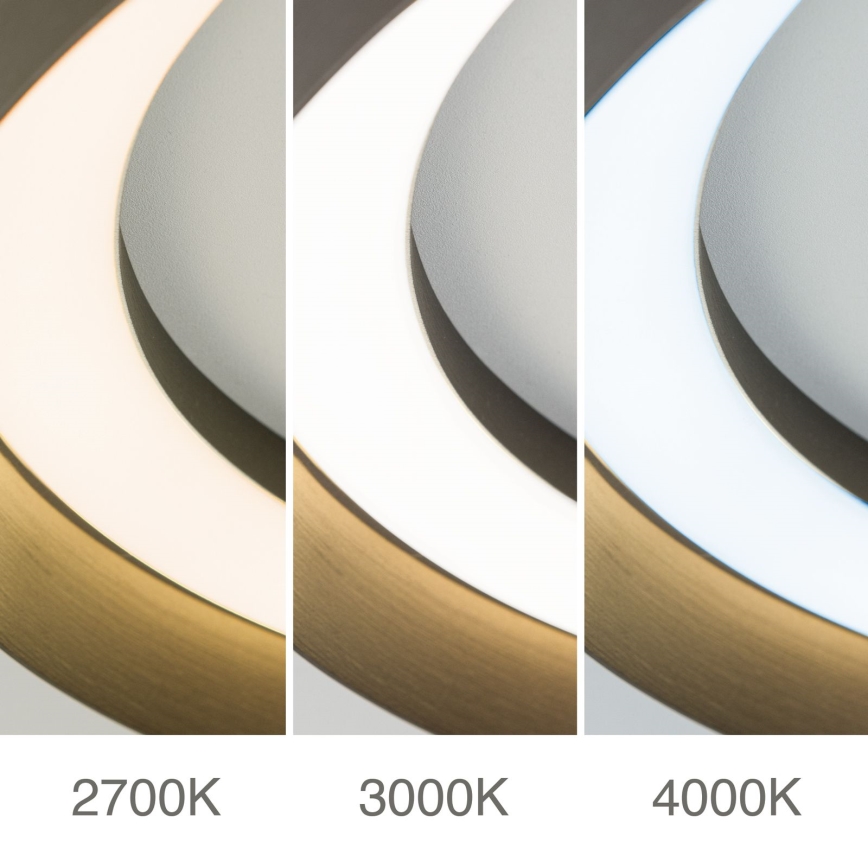 Світлодіодний регульований стельовий світильник MANTA LED/38W/230V 2700/3000/4000K діаметром 45 см коричневий