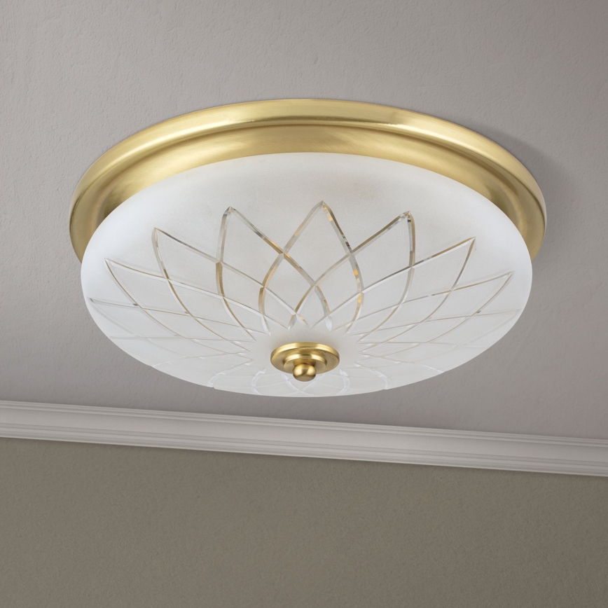 Потолочный светильник PORTO 2xE27/40W/230V диаметр 37 см золотистый