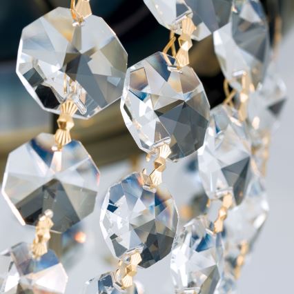 Хрустальный потолочный светильник PLAFOND 1xE27/40W/230V диаметр 26 см бронзовый