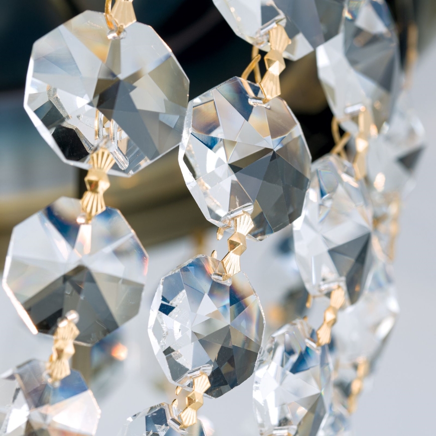 Хрустальный потолочный светильник PLAFOND 1xE27/40W/230V диаметр 26 см бронзовый