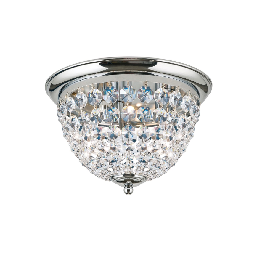 Кришталевий стельовий світильник PLAFOND 3xE27/40W/230V діаметр 35 см глянцевий хром