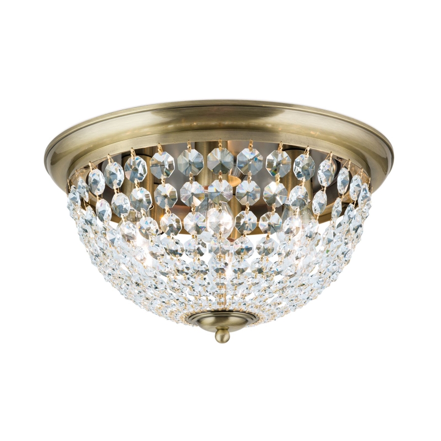 Хрустальный потолочный светильник PLAFOND 6xE27/40W/230V диаметр 47 см бронзовый