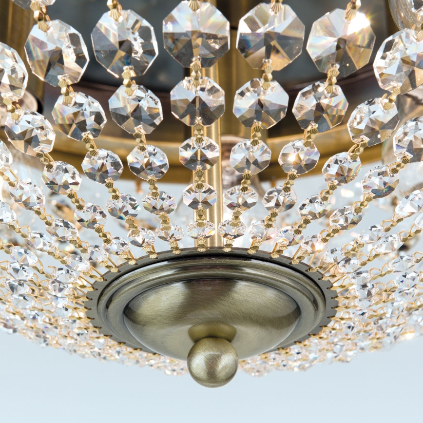 Хрустальный потолочный светильник PLAFOND 6xE27/40W/230V диаметр 47 см бронзовый