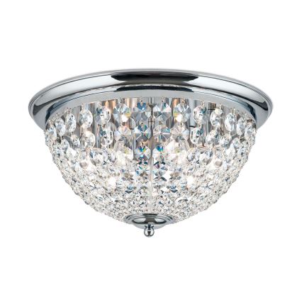 Хрустальный потолочный светильник PLAFOND 6xE27/40W/230V диаметр 47 см блестящий хром