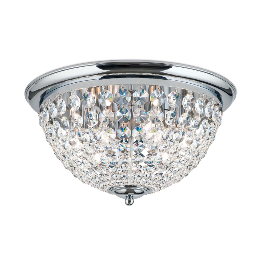 Хрустальный потолочный светильник PLAFOND 6xE27/40W/230V диаметр 47 см блестящий хром