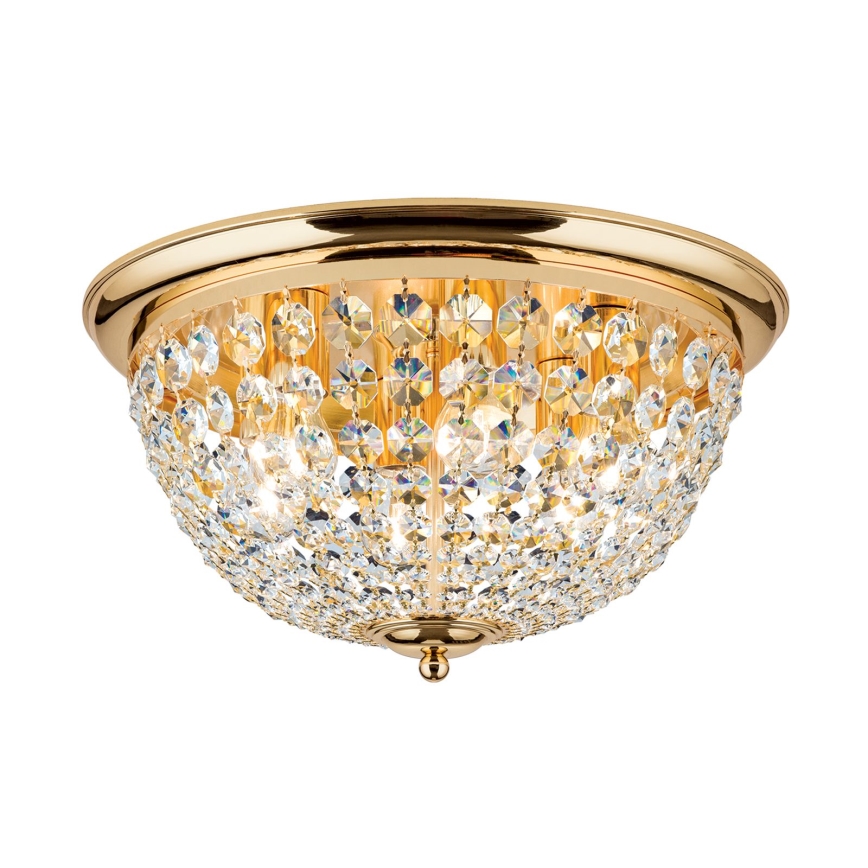 Хрустальный потолочный светильник PLAFOND 6xE27/40W/230V диаметр 47 см золотистый