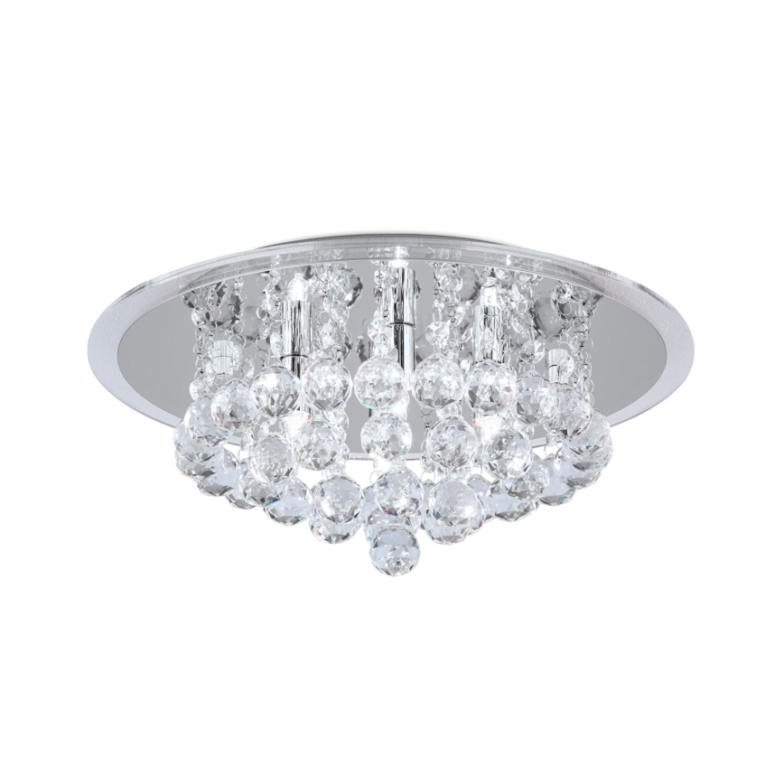 Хрустальный потолочный светильник GLORIA 4xG9/40W/230V диаметр 38 см прозрачный/блестящий хром