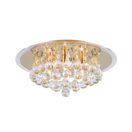 Кришталевий стельовий світильник GLORIA 4xG9/40W/230V діаметр 38 см золотий