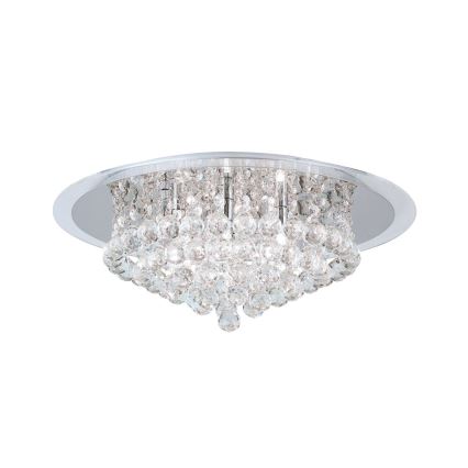 Хрустальный потолочный светильник GLORIA 6xG9/40W/230V диаметр 50 см прозрачный/блестящий хром