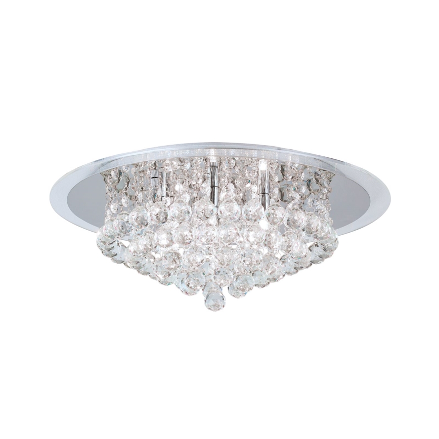 Хрустальный потолочный светильник GLORIA 6xG9/40W/230V диаметр 50 см прозрачный/блестящий хром