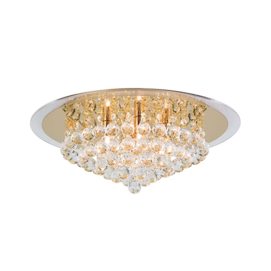 Хрустальный потолочный светильник GLORIA 6xG9/40W/230V диаметр 50 см золотистый