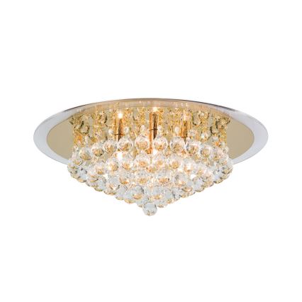 Кришталевий стельовий світильник GLORIA 6xG9/40W/230V діаметр 50 см золотий