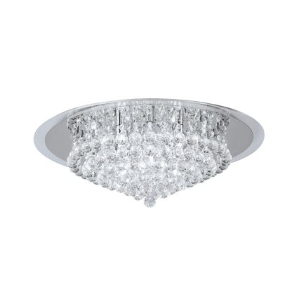 Хрустальный потолочный светильник GLORIA 9xG9/40W/230V диаметр 62 см прозрачный/блестящий хром