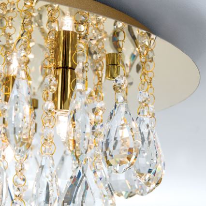 Хрустальный потолочный светильник CELESTE 6xG9/40W/230V диаметр 45 см золотистый