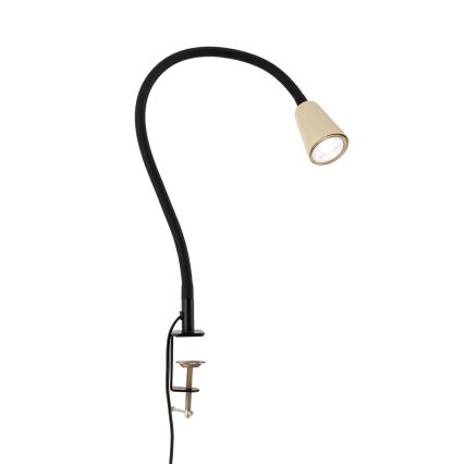 Гибкая настольная лампа с зажимом DOTTY 1xGU10/10W/230V бежевый/чёрный