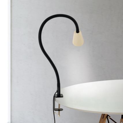 Гибкая настольная лампа с зажимом DOTTY 1xGU10/10W/230V бежевый/чёрный