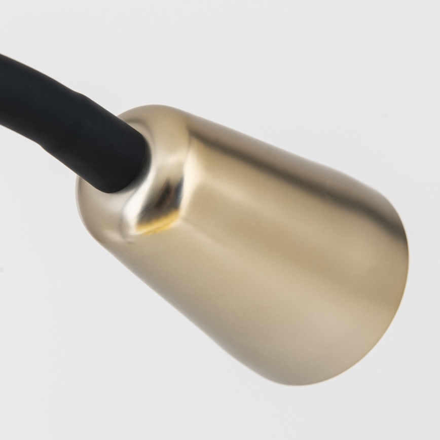 Гибкая настольная лампа с зажимом DOTTY 1xGU10/10W/230V латунь/чёрный