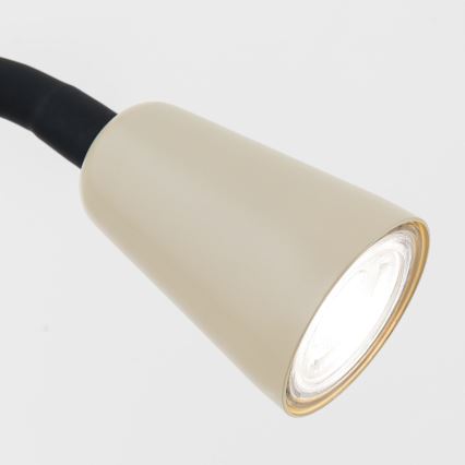 Гнучка настільна лампа з кліпсою DOTTY 1xGU10/10W/230V бежева/чорна