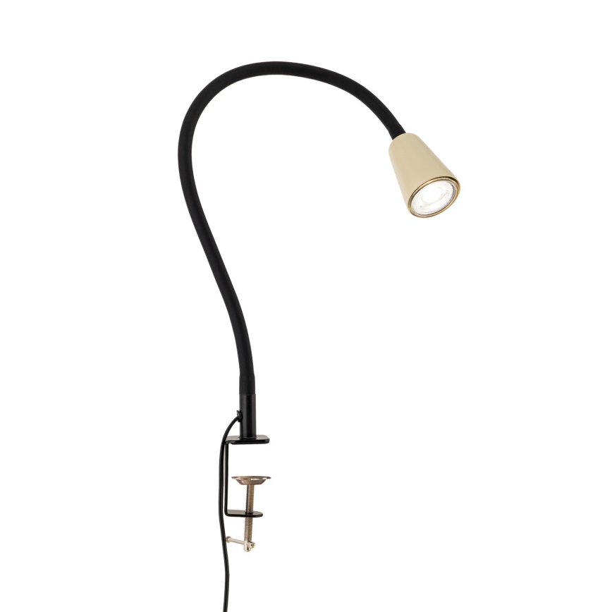 Гнучка настільна лампа з кліпсою DOTTY 1xGU10/10W/230V бежево-чорна