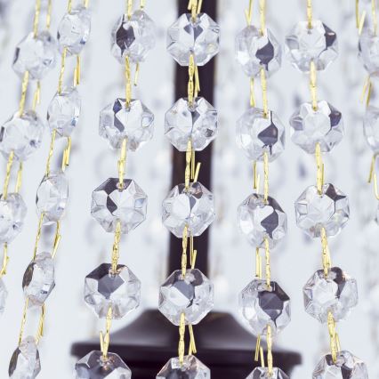 Хрустальная люстра на цепи ARILA 3xE27/60W/230V диаметр 40 см коричневый/патина