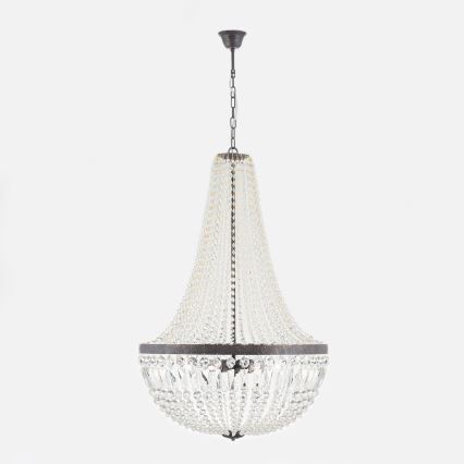 Хрустальная люстра на цепи ARILA 6xE27/60W/230V диаметр 60 cm коричневый/патина