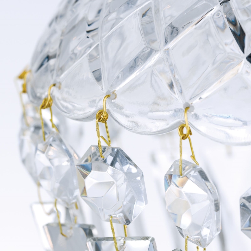 Хрустальная люстра на цепи ARILA 1xE27/60W/230V диаметр 25 см коричневый/патина