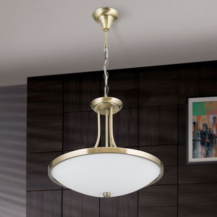 Люстра на цепи AIDA 3xE27/60W/230V диаметр 39,5 см латунь