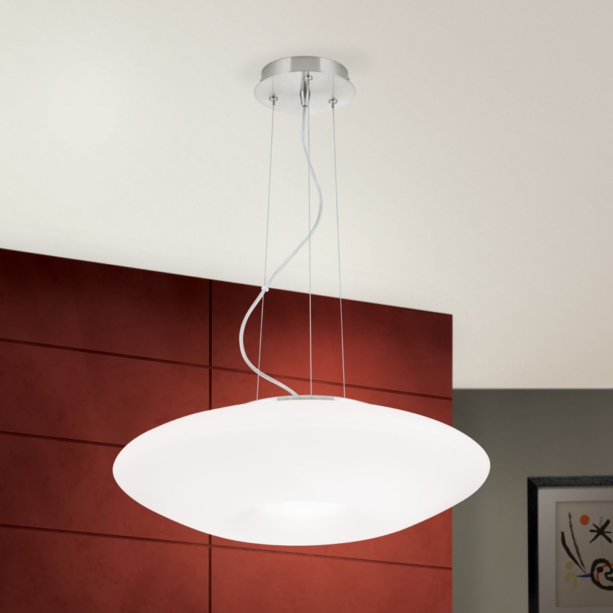 Підвісна люстра BLANC 2xE27/60W/230V діаметр 49 см матовий хром