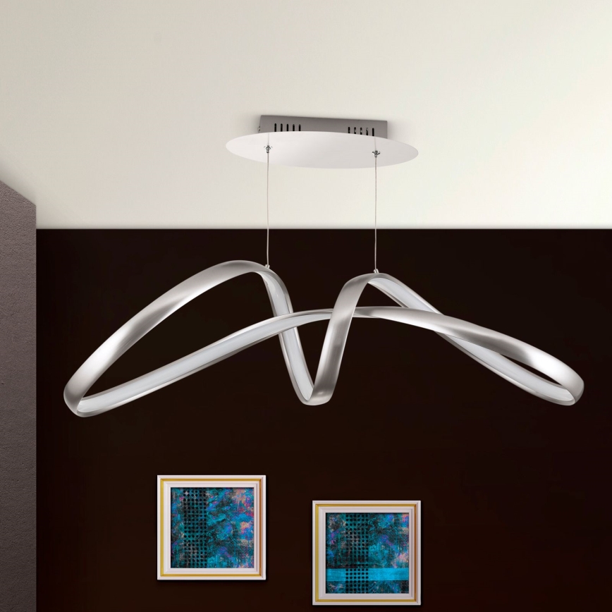 Светодиодная подвесная люстра с регулированием яркости CIRCUS LED/36W/230V серебристый