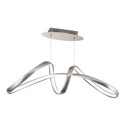 Світлодіодна підвісна люстра з регулюванням яскравості CIRCUS LED/36W/230V срібний