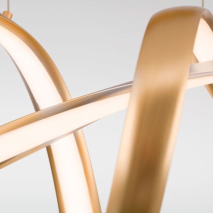 Світлодіодна підвісна люстра з регулюванням яскравості CIRCUS LED/36W/230V золотий