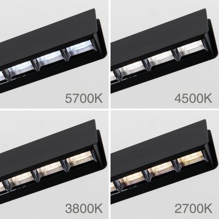 Світлодіодна підвісна люстра з регулюванням яскравості TARA LED/44W/230V 2700/3800/4500/5700K чорний
