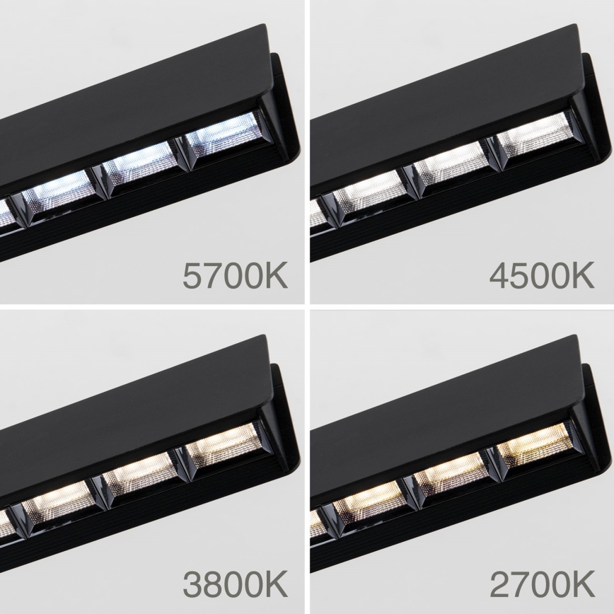 Світлодіодна підвісна люстра з регулюванням яскравості TARA LED/44W/230V 2700/3800/4500/5700K чорний