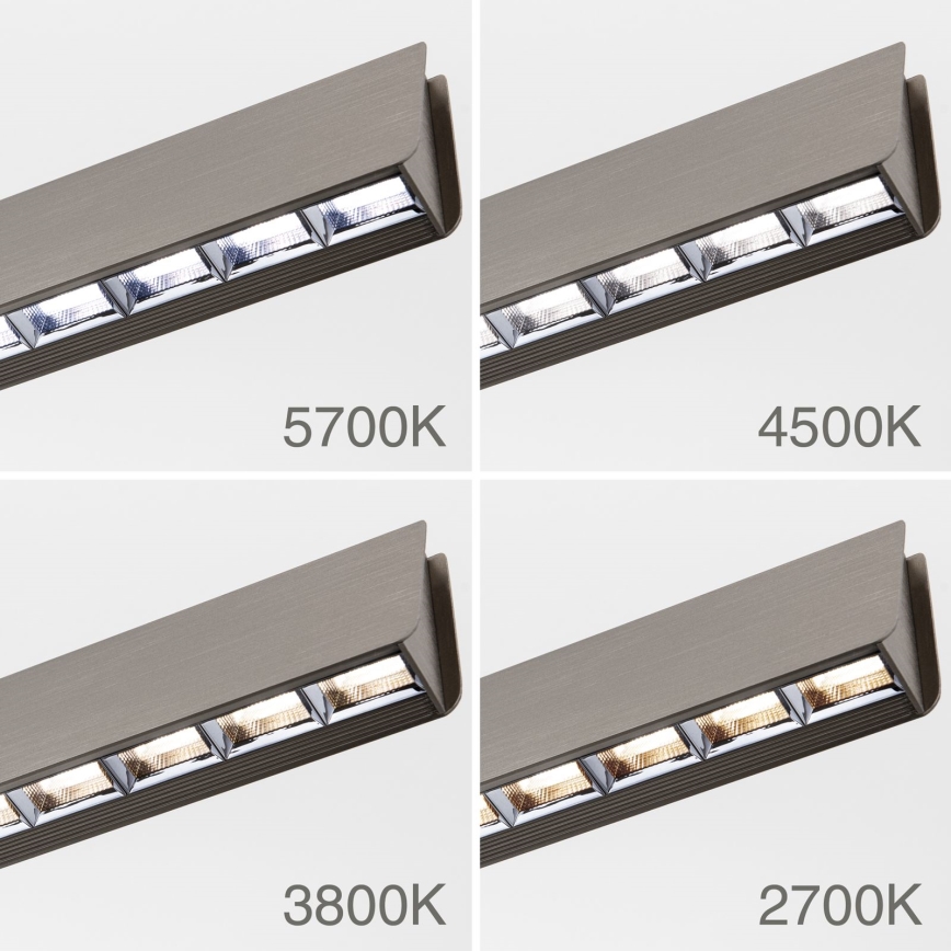 Світлодіодна підвісна люстра з регулюванням яскравості TARA LED/44W/230V 2700/3800/4500/5700K матовий хром