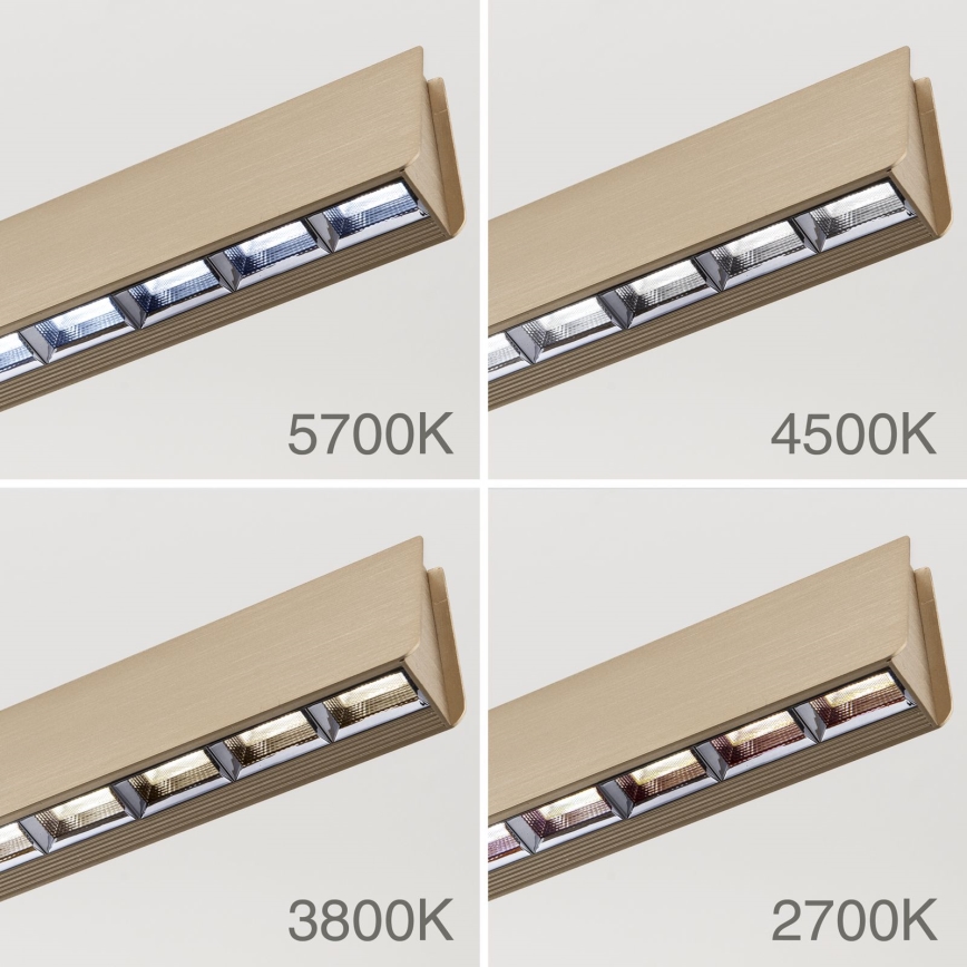 Світлодіодна підвісна люстра з регулюванням яскравості TARA LED/44W/230V 2700/3800/4500/5700K золотий