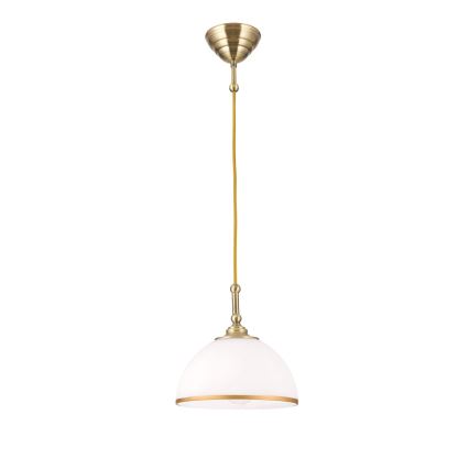 Підвісна люстра OLD LAMP 1xE27/40W/230V білий/латунь
