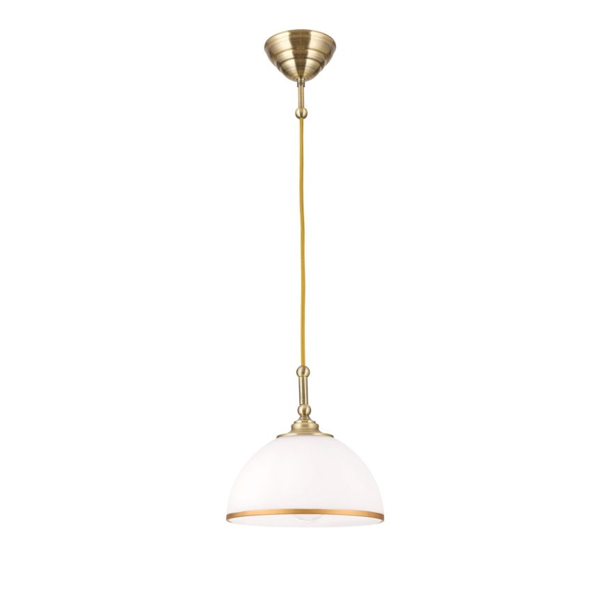 Підвісна люстра OLD LAMP 1xE27/40W/230V білий/латунь