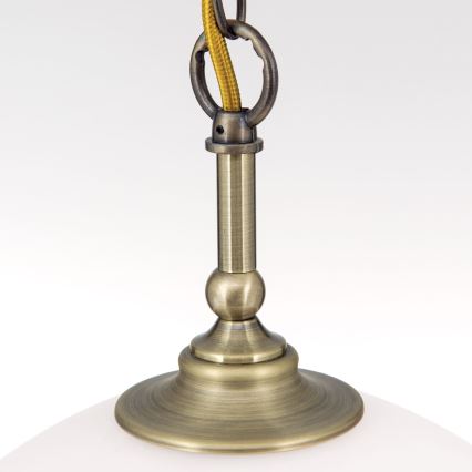 Люстра на цепи OLD LAMP 1xE27/40W/230V диаметр 30 см белый/латунь