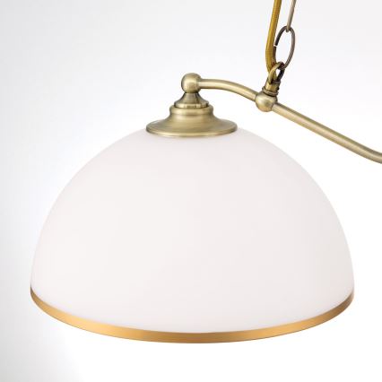 Люстра на цепи OLD LAMP 2xE27/40W/230V белый/латунь