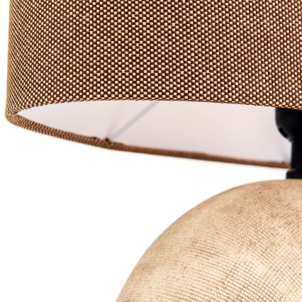 Настільна лампа ETHNO 1xE27/60W/230V кераміка коричневий/бежевий