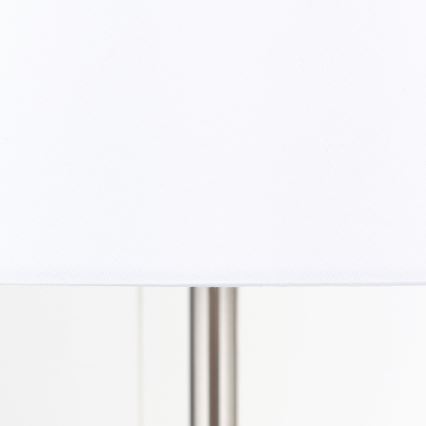 Настільна лампа з USB-портом LUDWIG 1xE27/40W/230V 50 см білий/матовий хром