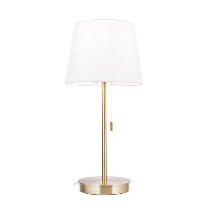 Настільна лампа з USB-портом LUDWIG 1xE27/40W/230V 50 см білий/золотий