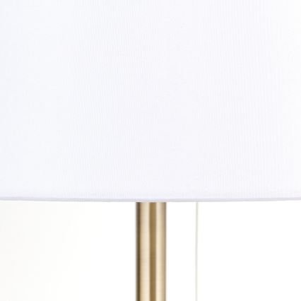 Настільна лампа з USB-портом LUDWIG 1xE27/40W/230V 50 см білий/золотий