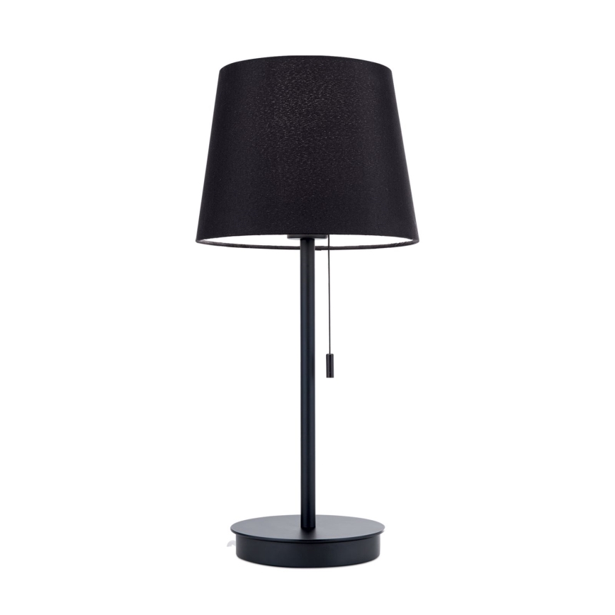 Настільна лампа з USB-портом LUDWIG 1xE27/40W/230V 50 см чорний