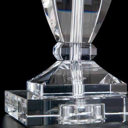 Хрустальная настольная лампа POKAL 1xE27/60W/230V белый/прозрачный