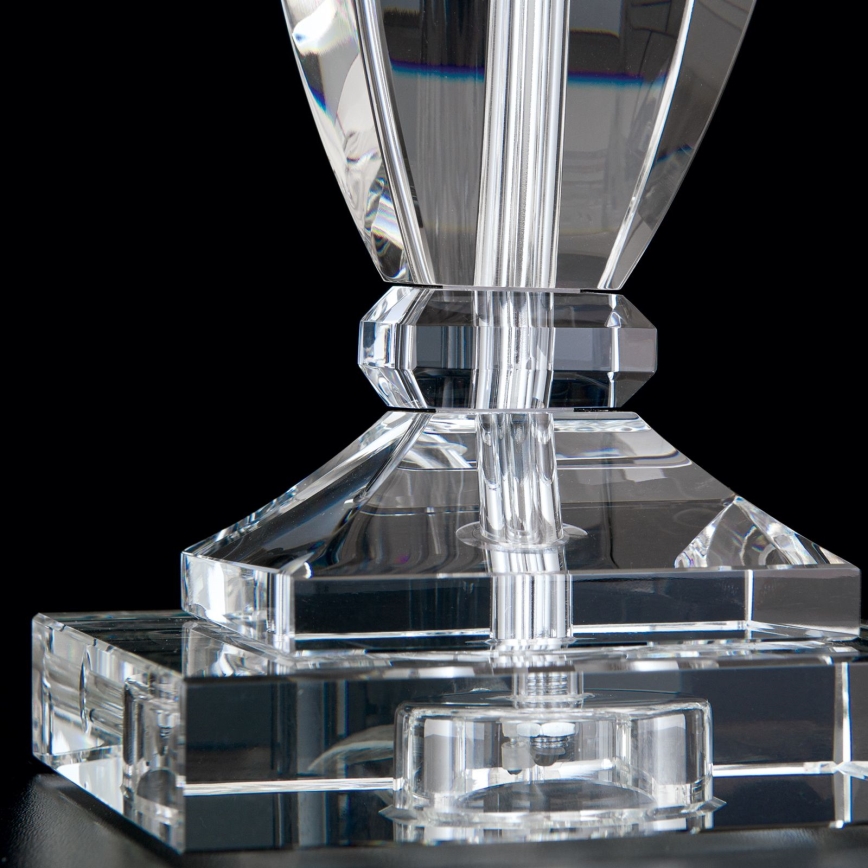 Хрустальная настольная лампа POKAL 1xE27/60W/230V белый/прозрачный