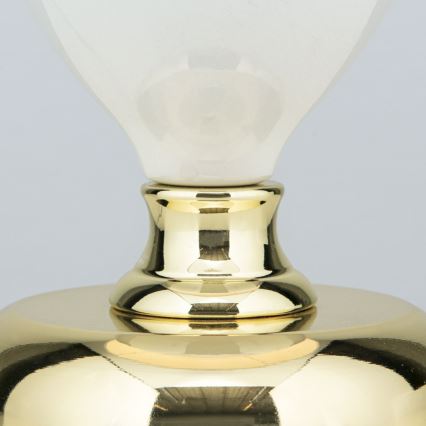 Настільна лампа OVUM 1xE27/40W/230V 48 см кераміка білий/золотий